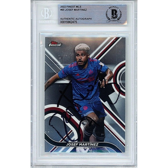 Josef Martinez Signed Card Beckett Atlanta United Autograph '22 Topps Finest MLS - Picture 1 of 4